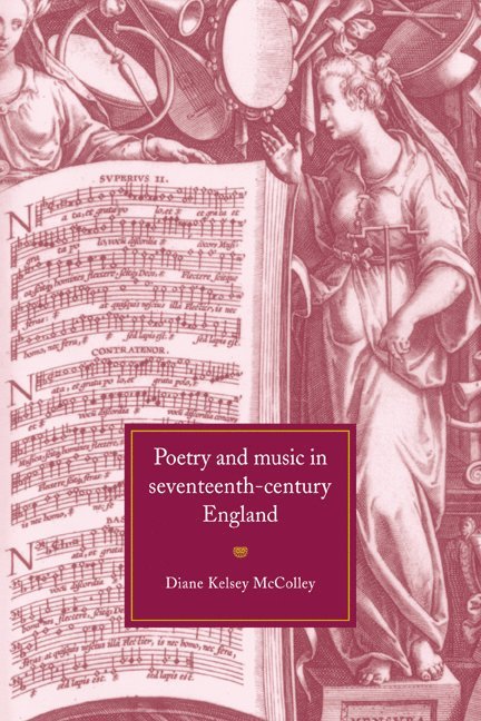Diane Kelsey McColley, New Jersey) McColley, Diane Kelsey (Rutgers University - Poetry and Music in Seventeenth-Century England, Häftad