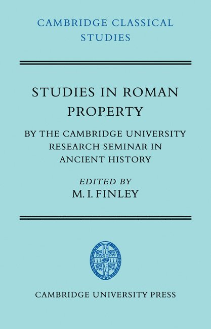 Studies in Roman Property 1