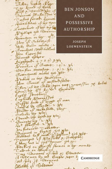 Ben Jonson and Possessive Authorship 1