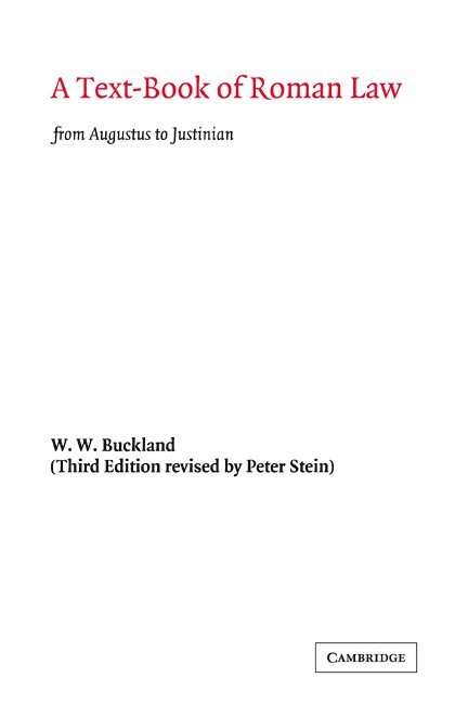 Text-Book of Roman Law