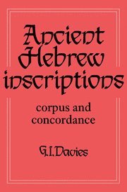 G. I. Davies - Ancient Hebrew Inscriptions: Volume 1, Häftad