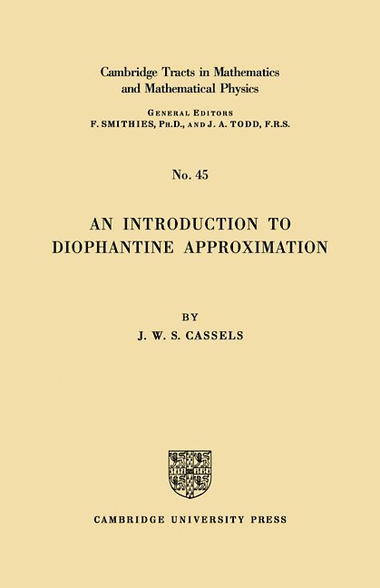 J. W. S. Cassels - Diophant Approx, Häftad