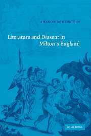 Sharon Achinstein - Literature and Dissent in Milton's England, Häftad