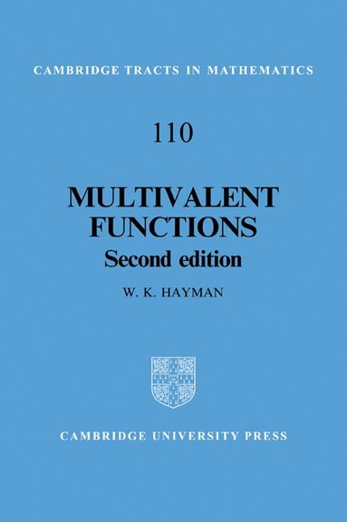 W. K. Hayman - Multivalent Functions, Häftad