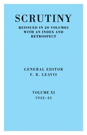 F. R. Leavis, F R Leavis, F. R. Leavis, Leavis F. R. - Scrutiny: A Quarterly Review vol. 11 1942-43, Häftad