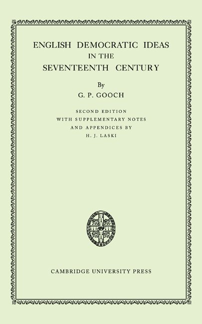 English Democratic Ideas in the Seventeenth Century 1