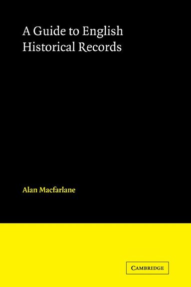 Alan MacFarlane - English Historical Records, Häftad