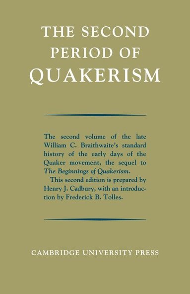 bokomslag Second Period of Quakerism