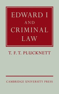 bokomslag Edward I and Criminal Law