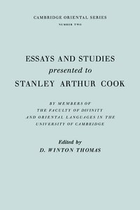 bokomslag Essays and Studies Presented to Stanley Arthur Cook