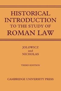 bokomslag A Historical Introduction to the Study of Roman Law