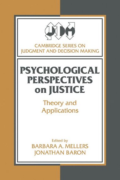 bokomslag Psychological Perspectives on Justice