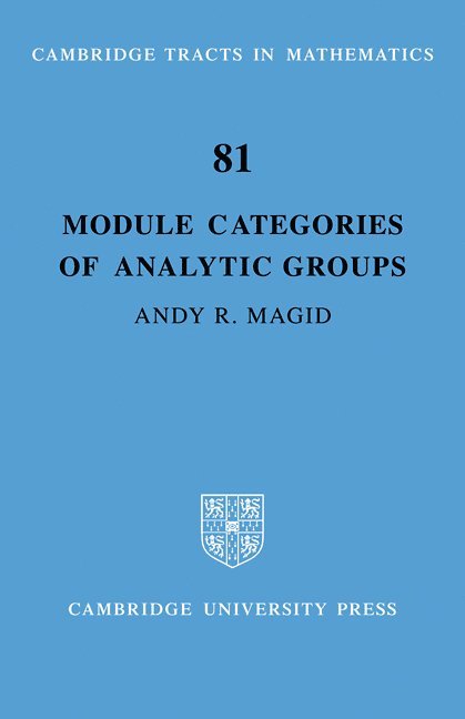 Andy R. Magid - Module Categories of Analytic Groups, Häftad