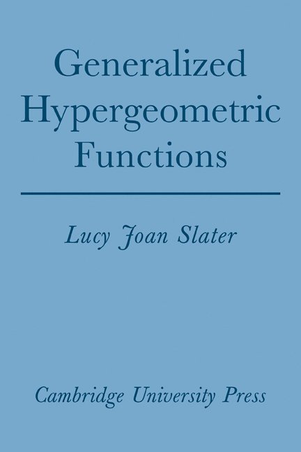 Generalized Hypergeometric Functions 1