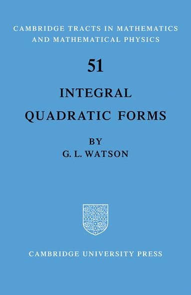 bokomslag Integral Quadratic Forms