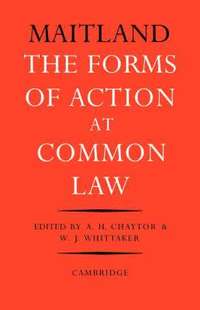 bokomslag The Forms of Action at Common Law
