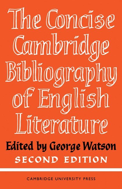 Concise Cambridge Bibliography of English Literature, 600–1950