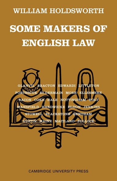 bokomslag Some Makers of English Law