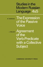 W. Harrison, J. Mullen, B. D. Ed Harrison, B.D. Ed. Harrison, B. D. Ed. Harrison - Studies in the Modern Russian Language, Häftad