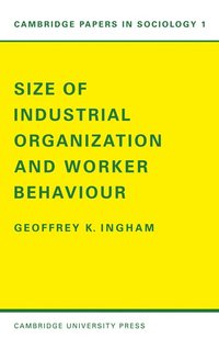 bokomslag Size of Industrial Organisation and Worker Behaviour