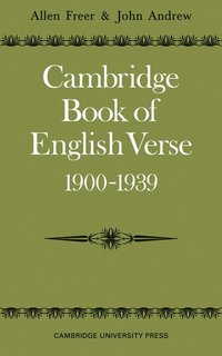 bokomslag Cambridge Book of English Verse 1900-1939