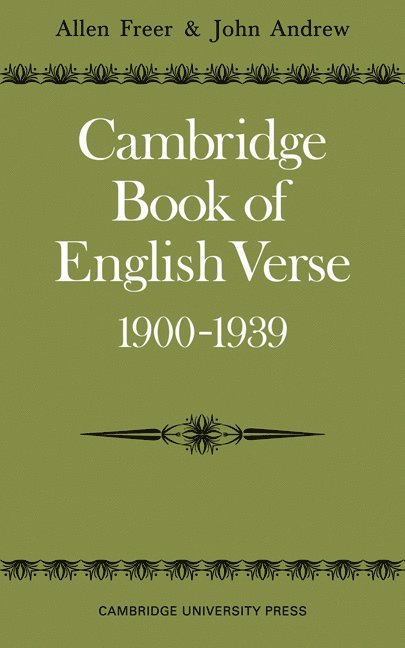 Cambridge Book of English Verse 1900-1939 1