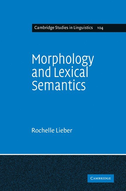 Morphology and Lexical Semantics 1