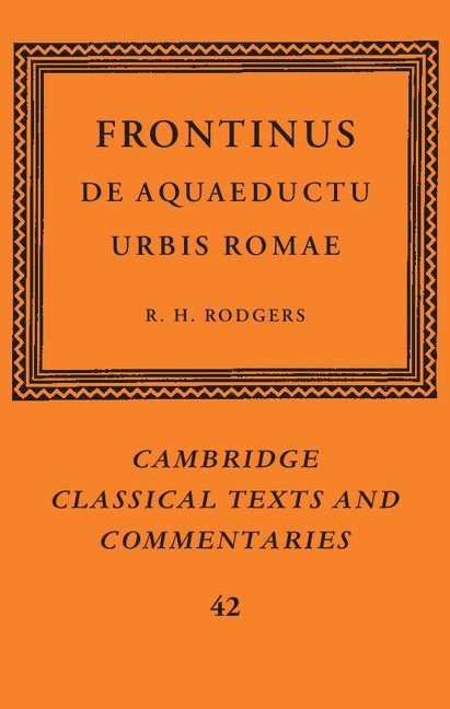 Frontinus: De Aquaeductu Urbis Romae 1