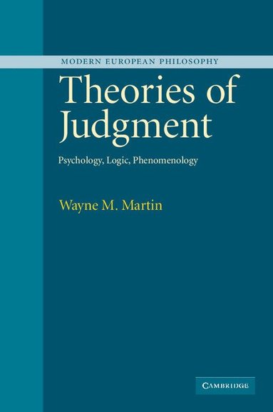 Wayne Martin - Theories of Judgment, Häftad