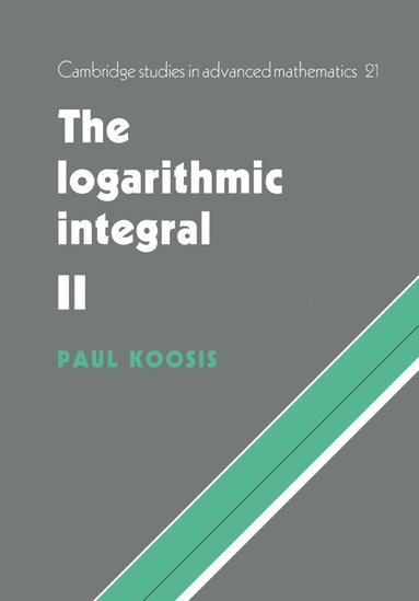 bokomslag The Logarithmic Integral: Volume 2