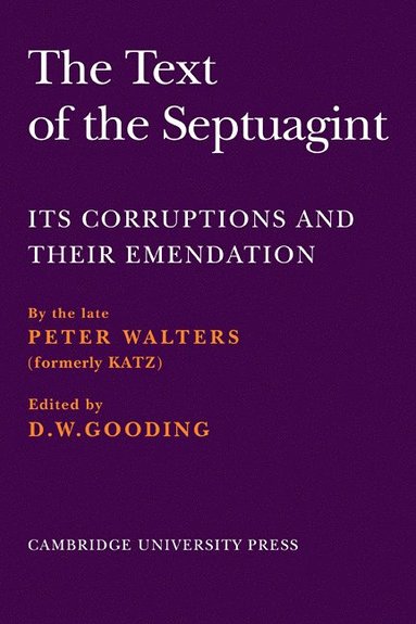 bokomslag The Text of the Septuagint