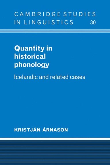 bokomslag Quantity in Historical Phonology