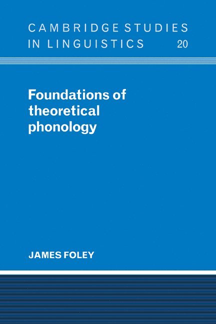 Foundations of Theoretical Phonology 1