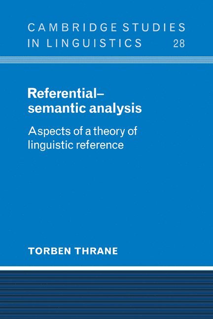 Torben Thrane - Referential-Semantic Analysis, Häftad