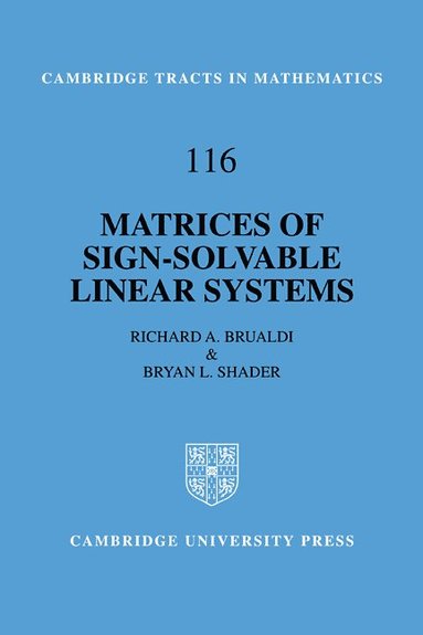bokomslag Matrices of Sign-Solvable Linear Systems