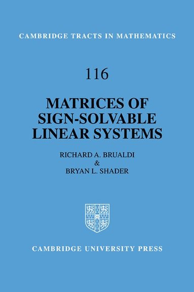 bokomslag Matrices of Sign-Solvable Linear Systems