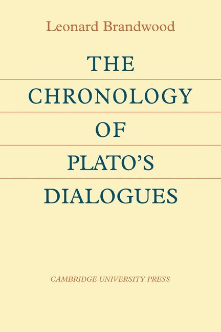 The Chronology of Plato's Dialogues 1