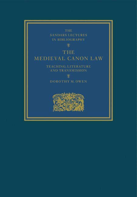 Dorothy M. Owen - Medieval Canon Law, Häftad