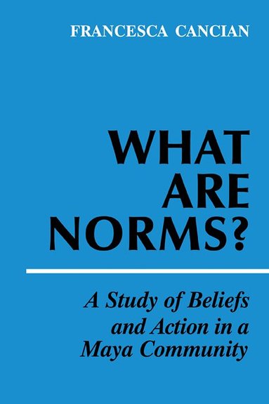 Francesca M. Cancian - What Are Norms?, Häftad