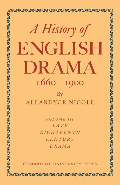 A History of English Drama 1660-1900 1