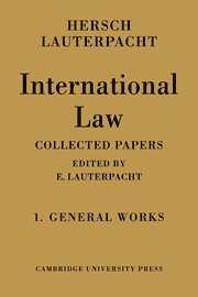 International Law: Volume 1, The General Works 1