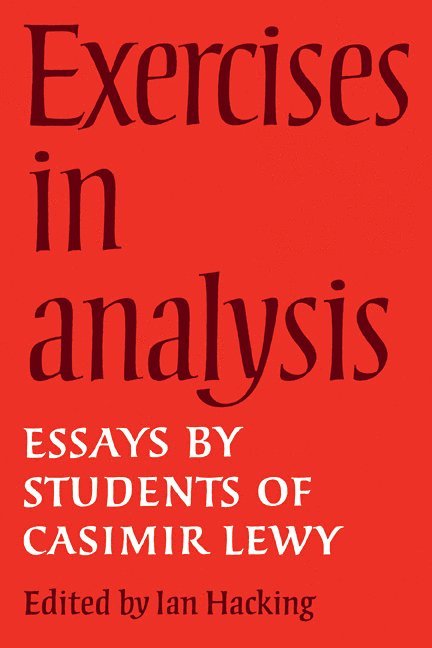 Exercises in Analysis 1