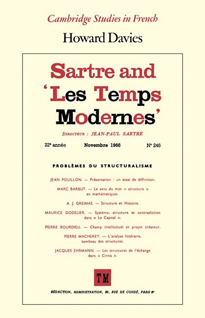 Sartre and 'Les Temps Modernes' 1