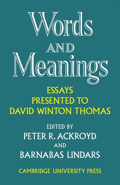 bokomslag Words and Meanings