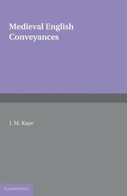 bokomslag Medieval English Conveyances