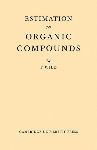 bokomslag Estimation Organic Compounds