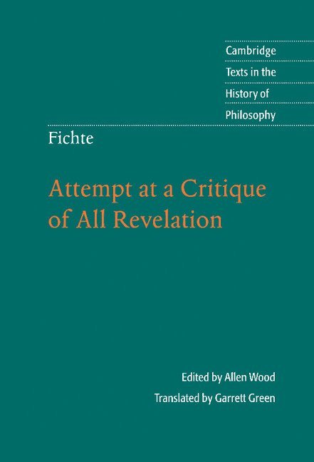 Fichte: Attempt at a Critique of All Revelation 1