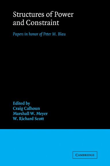 Craig Calhoun, Marshall W. Meyer, W. Richard Scott - Structures of Power and Constraint, Häftad