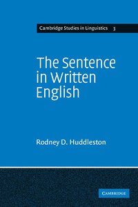 bokomslag The Sentence in Written English