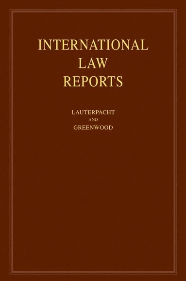 bokomslag International Law Reports: Volume 139